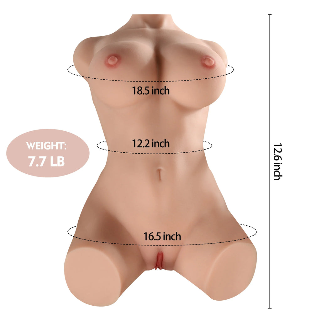 Vera - 7.7LB Male Masturbator Torso Dolls with 3D Realistic Virgin Pussy