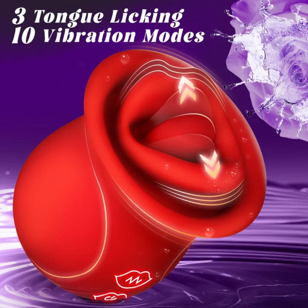 Licking Tongue Vibrator 10 French Kissing Modes