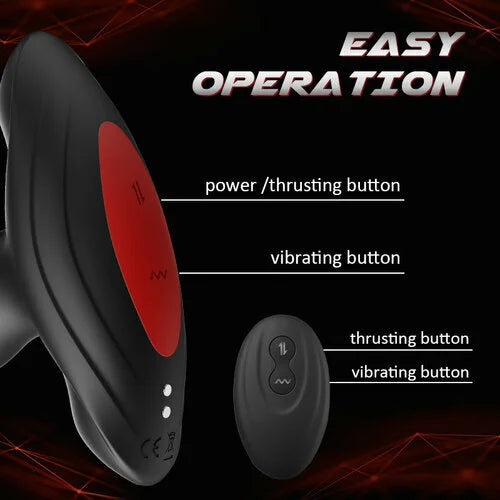 3 Thrusting 10 Vibrations Anal Plug With Remote Controller