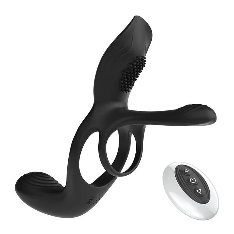 Use the vibrating ring couple resonator to lock the essence and vibrate the double ring G-spot second tidal clitoris stimulating toys