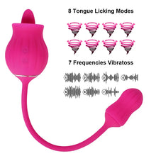 Load image into Gallery viewer, Tongue-licking Rose Toy With Vibrating Egg