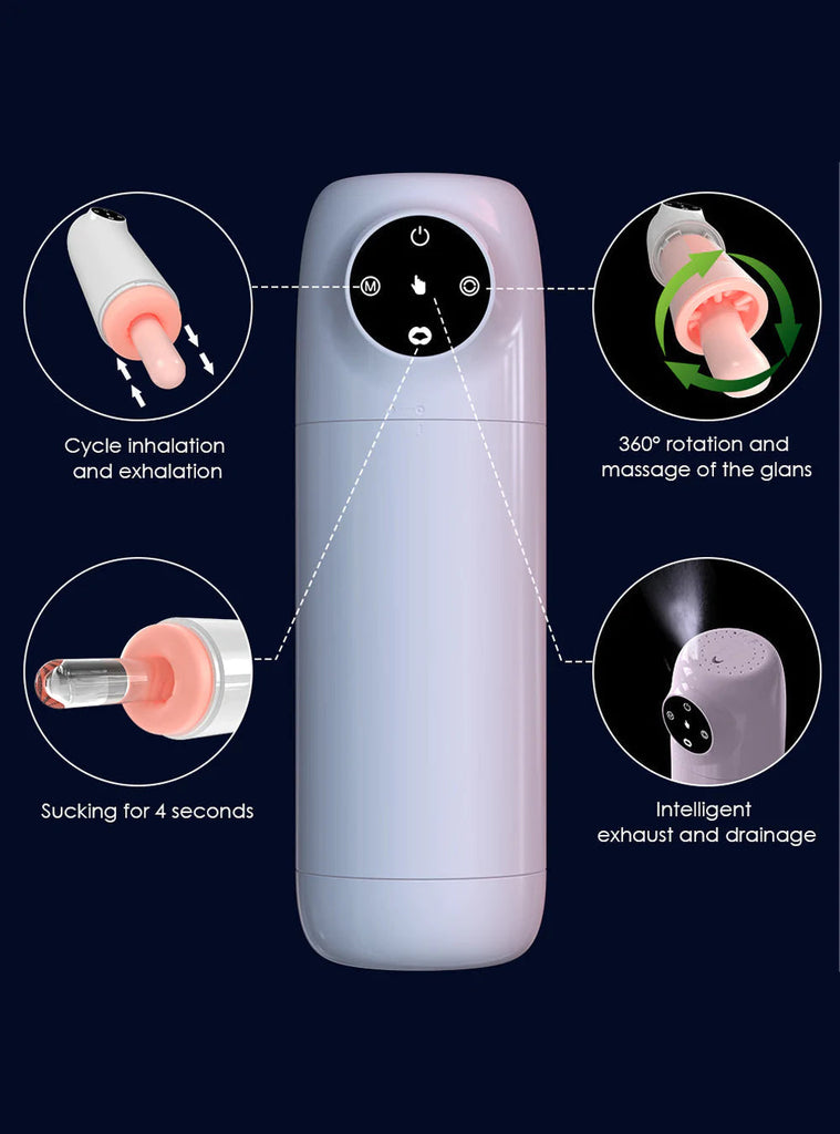 Male Masturbator Rotating Sucking Waterproof Blowjob Machine