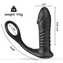 Load image into Gallery viewer, 10 Vibrating Cock Ring Anal Vibrator with Remote Control