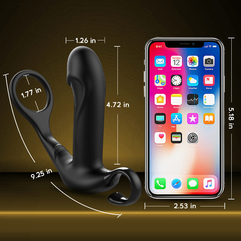 10 Thrusting&Vibrating Remote Control Prostate Massager with Finger Loop