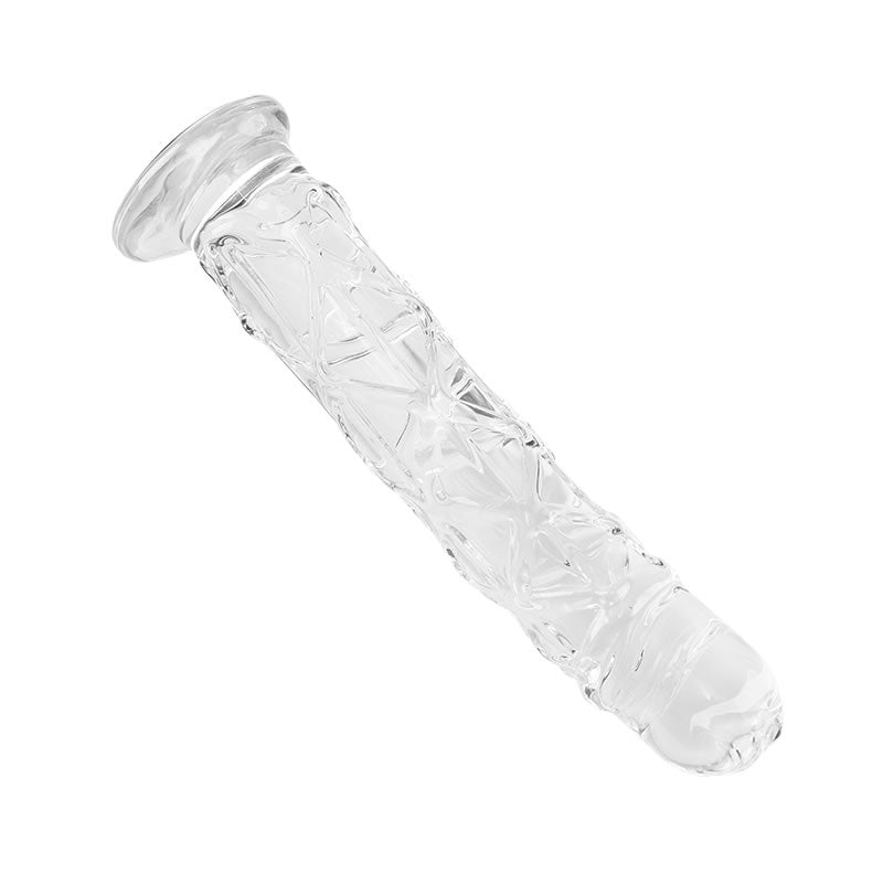 Transparent Silicone Dildo with Raised Texture 5.9 Inch