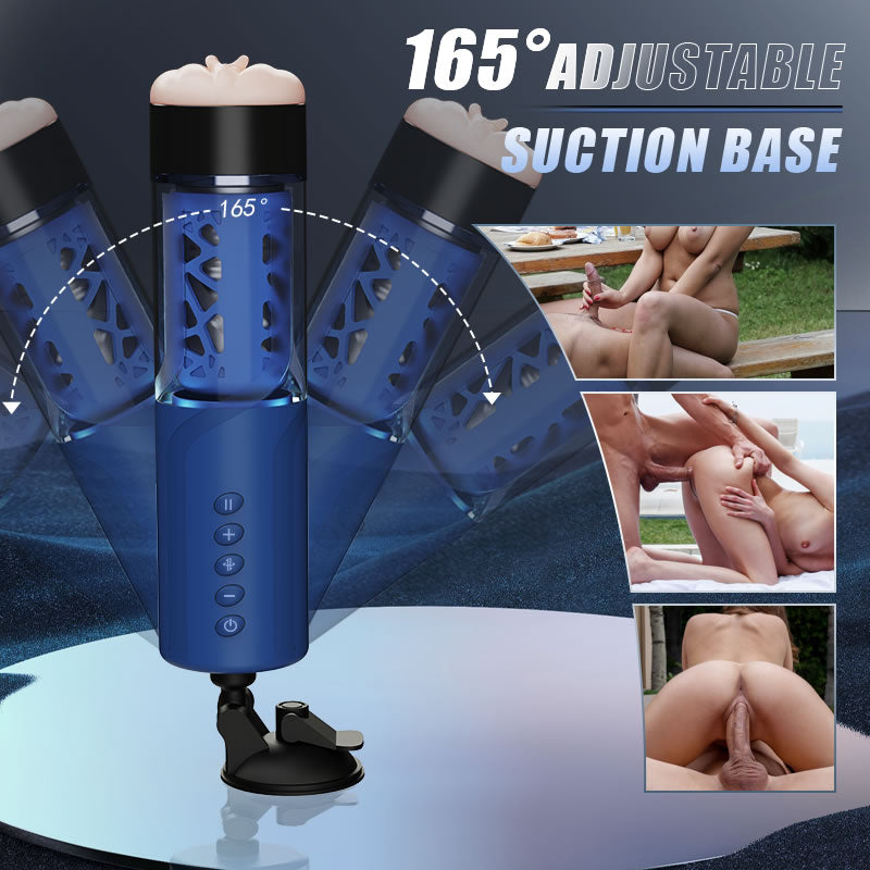 Enduro - 6 Bi-Directional Telescopic Rotation Masturbator with Suction Base