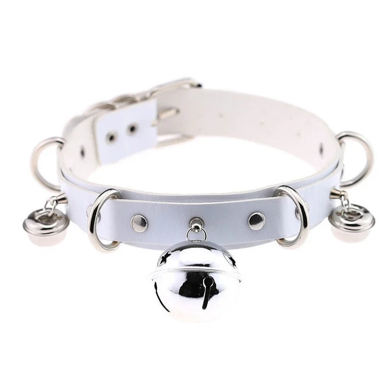 Leather Bell Fun Collar With Traction Rope Dog Slave Sm Adjustment And Restraint Punishment Adult Sex Products