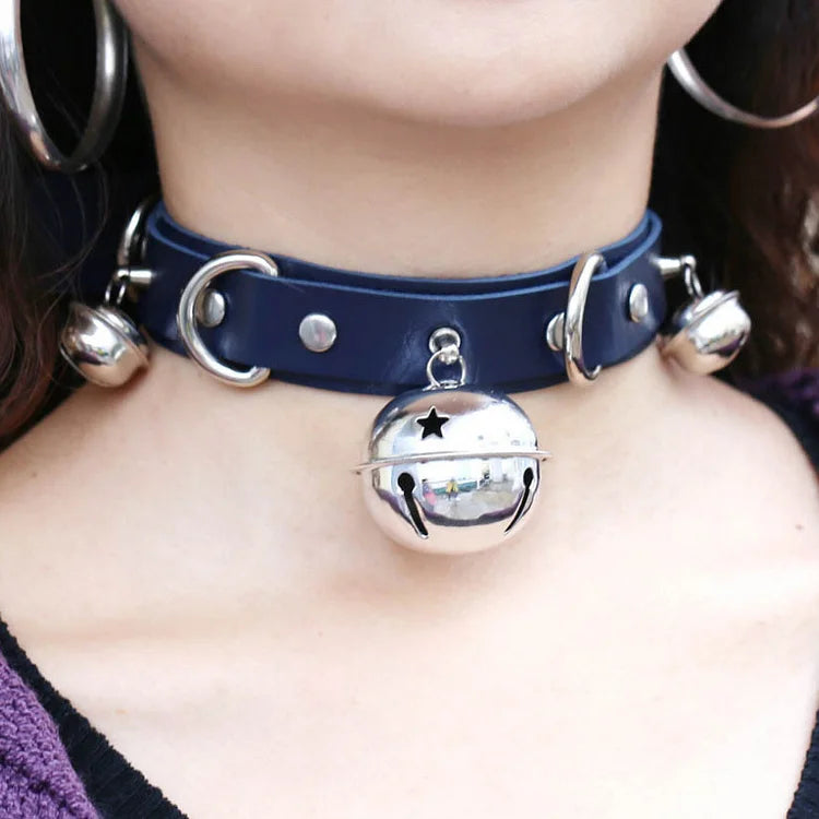 Leather Bell Fun Collar With Traction Rope Dog Slave Sm Adjustment And Restraint Punishment Adult Sex Products