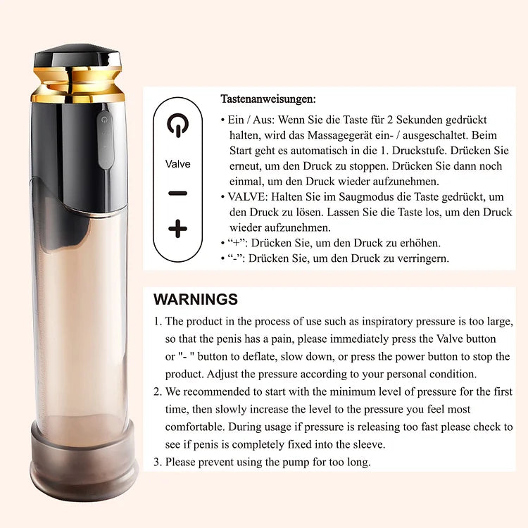 Electric Penis Enlargement Male Masturbation Cup Water Bath Air Vacuum Pump