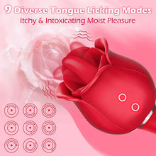 Load image into Gallery viewer, S361-5 Tongue-licking Rose Toy With Vibrating Bud