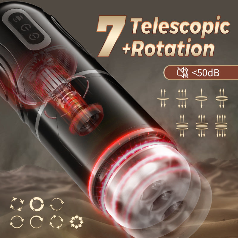 Chainsaw 7 Thrusting Rotation Male Masturbator with Suction Base