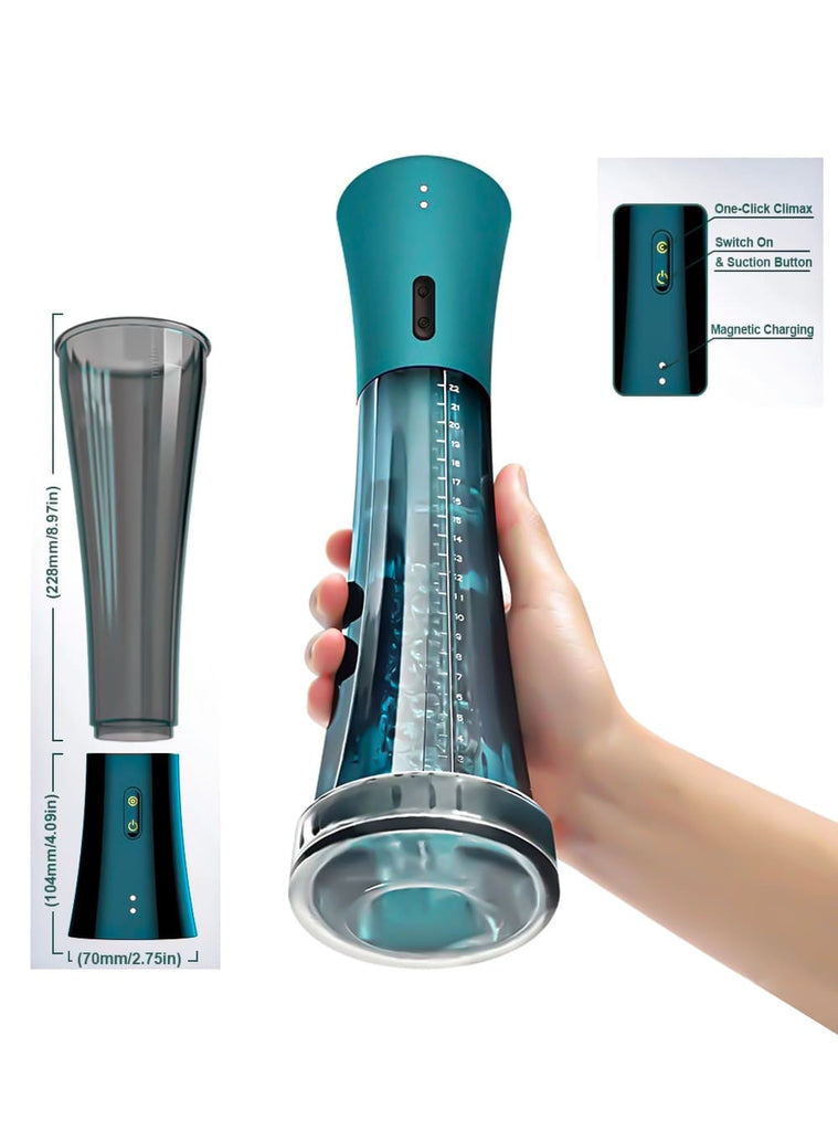 Electric 2 IN 1 Penis Vacuum Pump 3 Modes Suction Training Masturbator