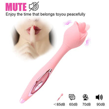 Load image into Gallery viewer, Rose Tongue Licking Wand Vibrator