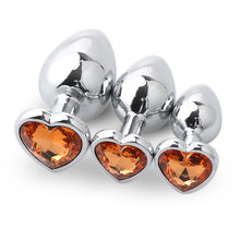 Load image into Gallery viewer, Aluminum Alloy Heart Anal Plug Smaller