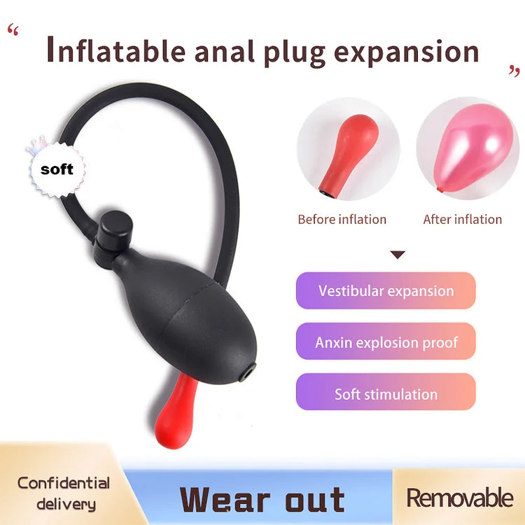 Mini Inflatable Small Anal Plug Expandable Pull Pump Butt Plug Prostate Massager