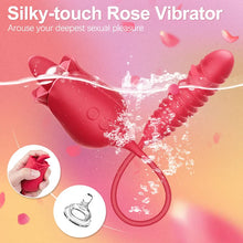 Load image into Gallery viewer, Rosie Tongue-licking Rose Toy With Pulsating Bullet Vibrator