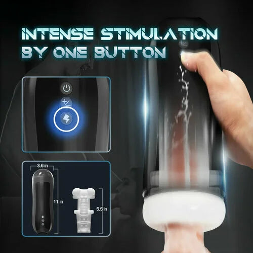 Automatic 7 Powerful Thrusting&Vibrating Male Masturbator Cup