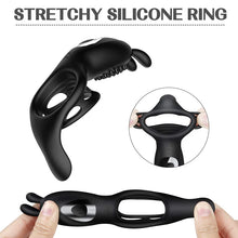 Load image into Gallery viewer, 9 Frequency Vibrating Rabbit Ear Cock Ring