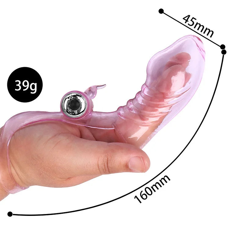 Finger Vibrating Sleeve Sex Toy For Adults