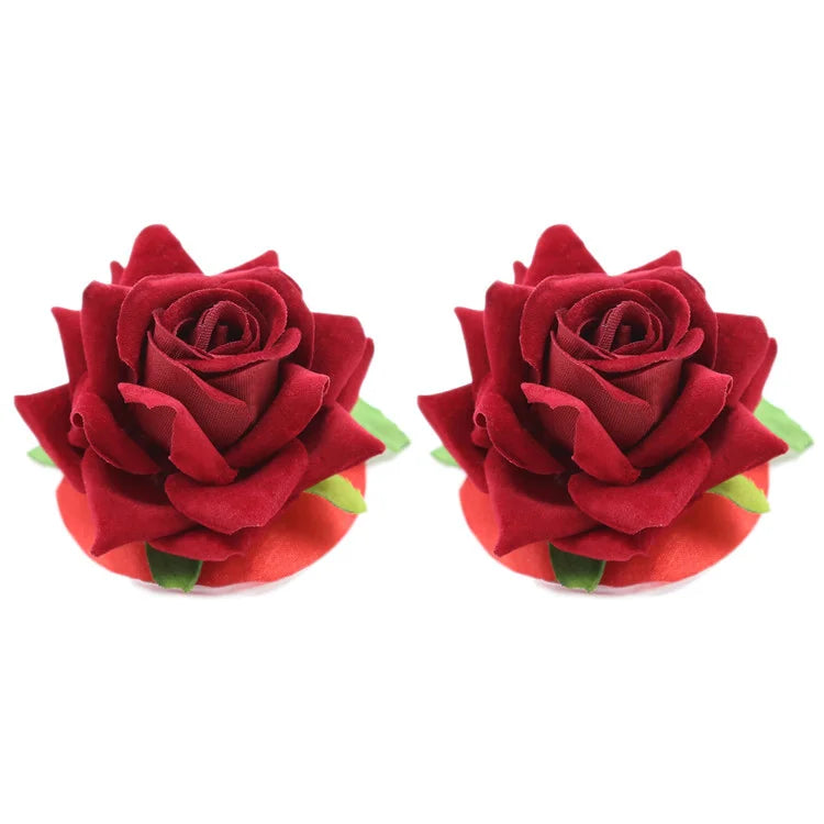 Rose Flower Nipple Clamps Breast Sticker