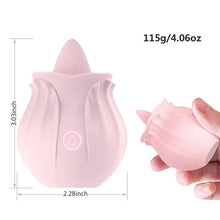 Load image into Gallery viewer, Rechargeable Licking Silicone Rose Flower Toy