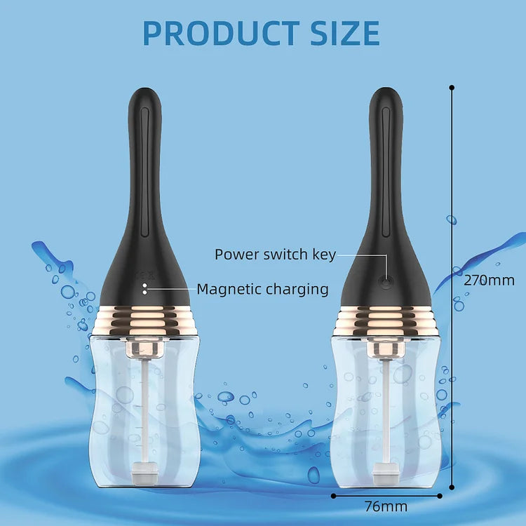 Electric Water Jet Vibration Enema Anal Cleaner Adult Sex Product