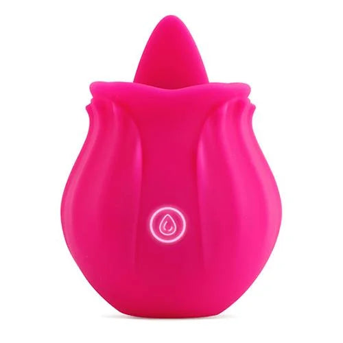 Rechargeable Licking Silicone Rose Flower Toy