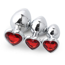 Load image into Gallery viewer, Aluminum Alloy Heart Anal Plug Smaller