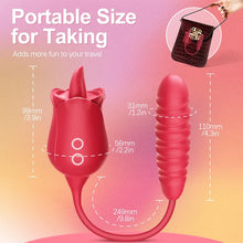 Load image into Gallery viewer, Rosie Tongue-licking Rose Toy With Pulsating Bullet Vibrator