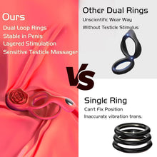 Load image into Gallery viewer, 9X Vibrating  Rose Clitoral Stimulator Cock Ring