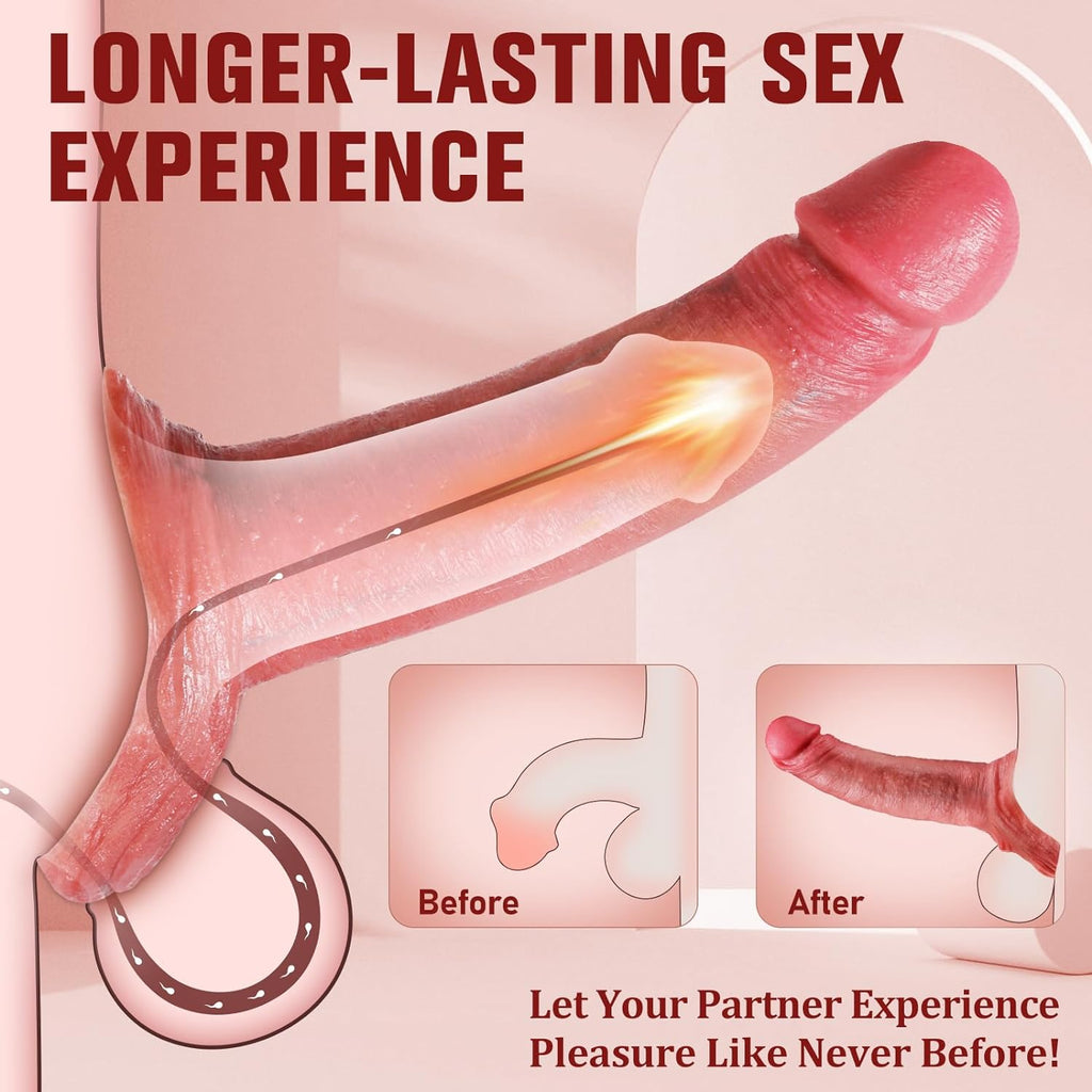 Reusable Penis Sleeve Cock Ring Extender