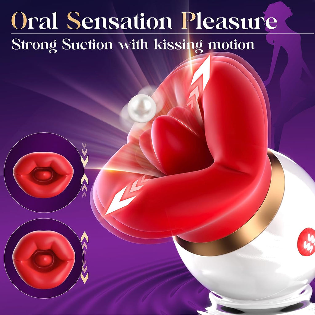 Big Mouth Tongue Licking Swinging Suction Vibration Oral Sex Toy