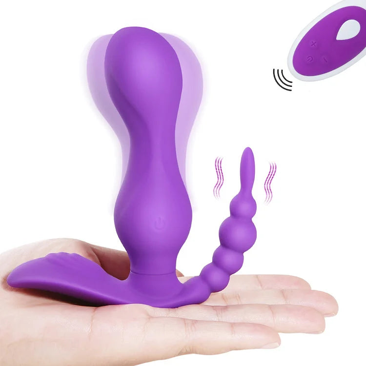 Double Head Silicone Vibrator with Remote Control