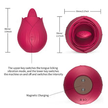 Load image into Gallery viewer, Rose Clitoral Vibrator With A Tongue For Women