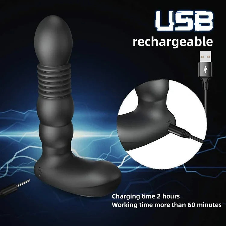 Telescopic Vibrator Remote Control Prostate Massager Male Female Masturbator