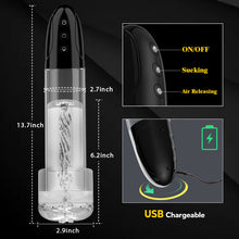 Load image into Gallery viewer, 2 IN 1 ELECTRIC PENIS ENLARGEMENT PUMP AND MASTURBATOR