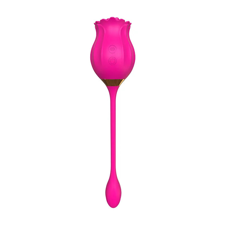 New Rose 2 In 1 Sucking Vibrator With Bud Skipping Egg