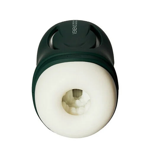 Dark-Green 10 Vibrating Manual sucking Heating Masturbation Cup