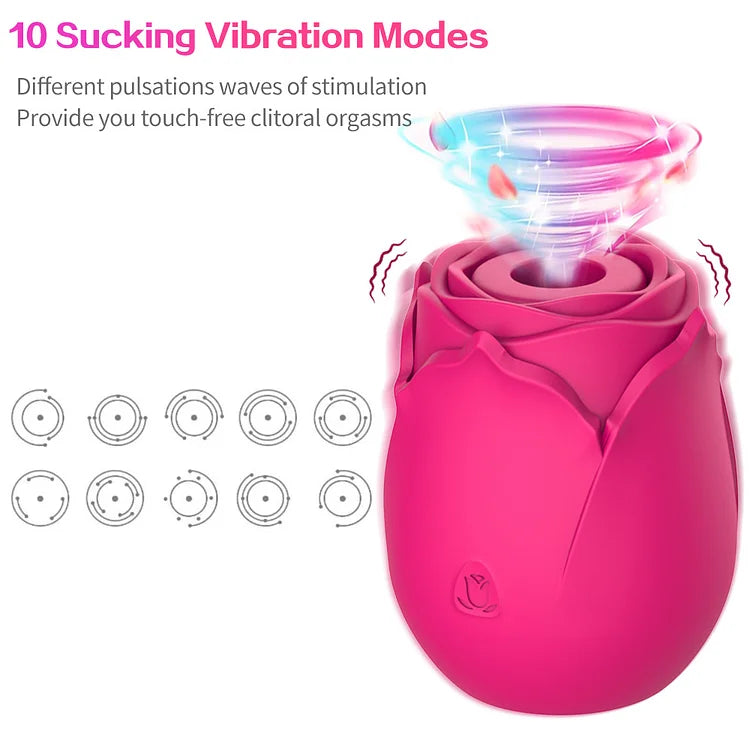 Rose Sucking Vibrating Massager G-spot Vibrating Vibrator Massage Av Stick