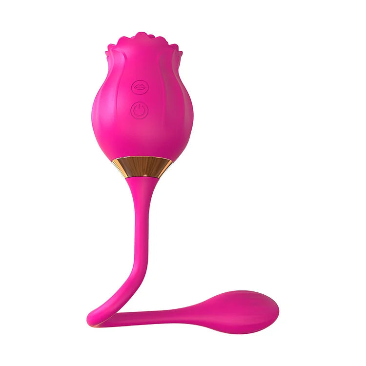 New Rose 2 In 1 Sucking Vibrator With Bud Skipping Egg