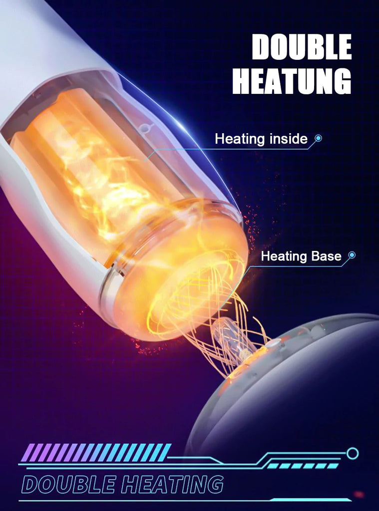 Male Masturbator Vibration Suction Heating Base Easy Warm & Dry