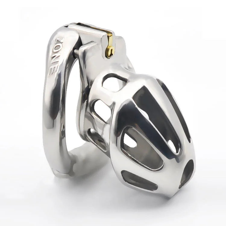 Open Movable Ring Design Stainless Steel Chastity Cage