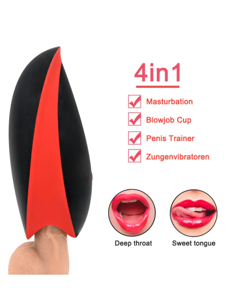 Blowjob Machine Sucking Vibrating Tongue Licking Penis Trainer Waterproof