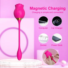 Load image into Gallery viewer, New Rose 2 In 1 Sucking Vibrator With Bud Skipping Egg