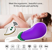 Load image into Gallery viewer, Wireless Eggplant Bullet Vibrator Love Eggs with 10 Vibration Modes