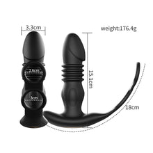 Load image into Gallery viewer, Vibrating Thrusting Prostate Massager Anal Vibrator with 2 Vibrating Cock Ring