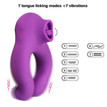 Load image into Gallery viewer, 10 Frequency Sucking Vibrator Penis Ring Clit Sucker Cock Ring