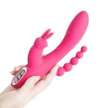 Load image into Gallery viewer, G Spot Dildo Rabbit Vibrator 3-in-one function Vibration Waterproof