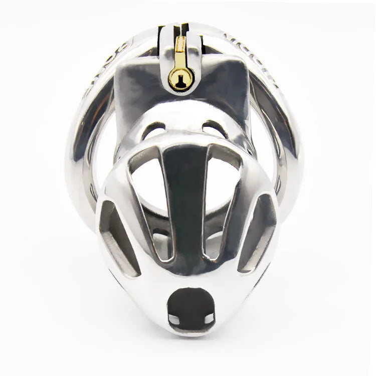 Open Movable Ring Design Stainless Steel Chastity Cage