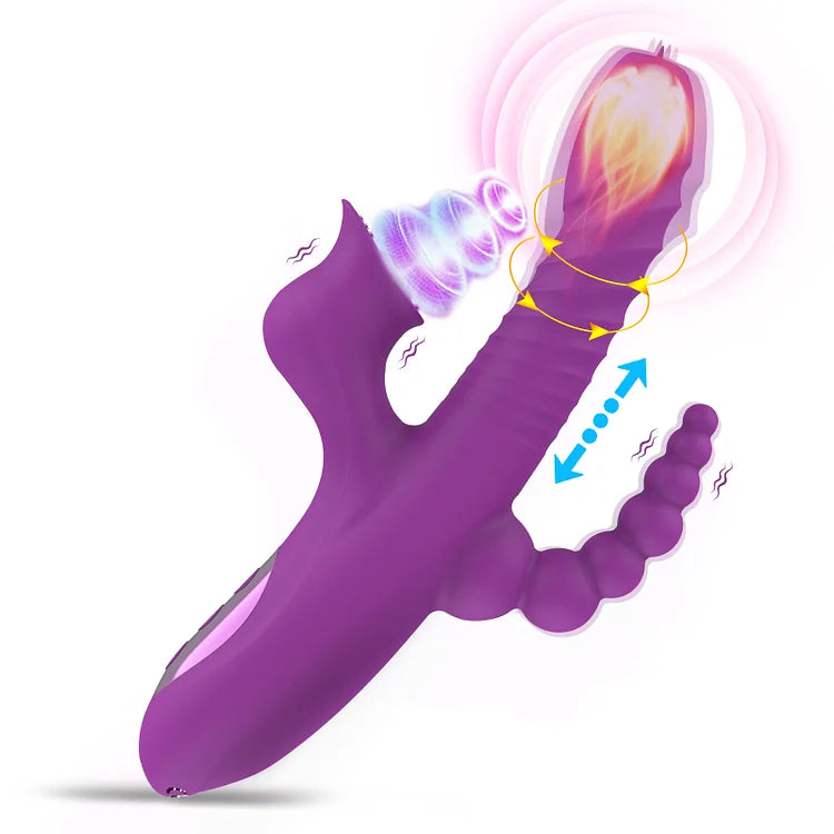 Cactus 5-in-1 Heating Retractable Swing Suction Tongue-licking Vibrator